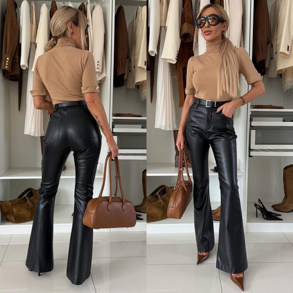 Black Bell Bottom Trousers